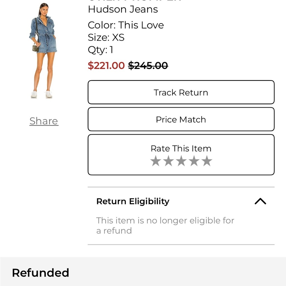 Hudson Jeans Denim Blue Romper